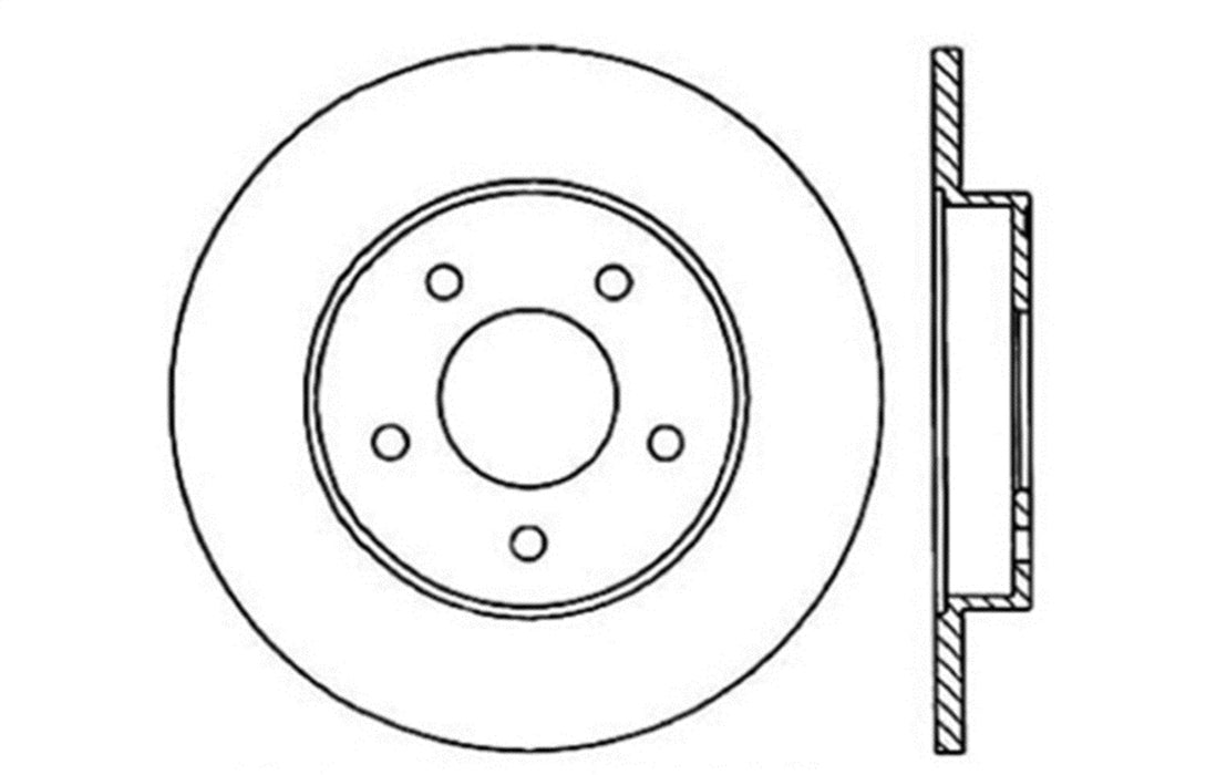 StopTech 128.62045L StopTech Sport Cross Drilled Brake Rotor; Rear Left - Truck Part Superstore