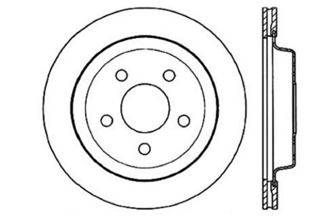 StopTech 128.62049L StopTech Sport Cross Drilled Brake Rotor; Rear Left - Truck Part Superstore