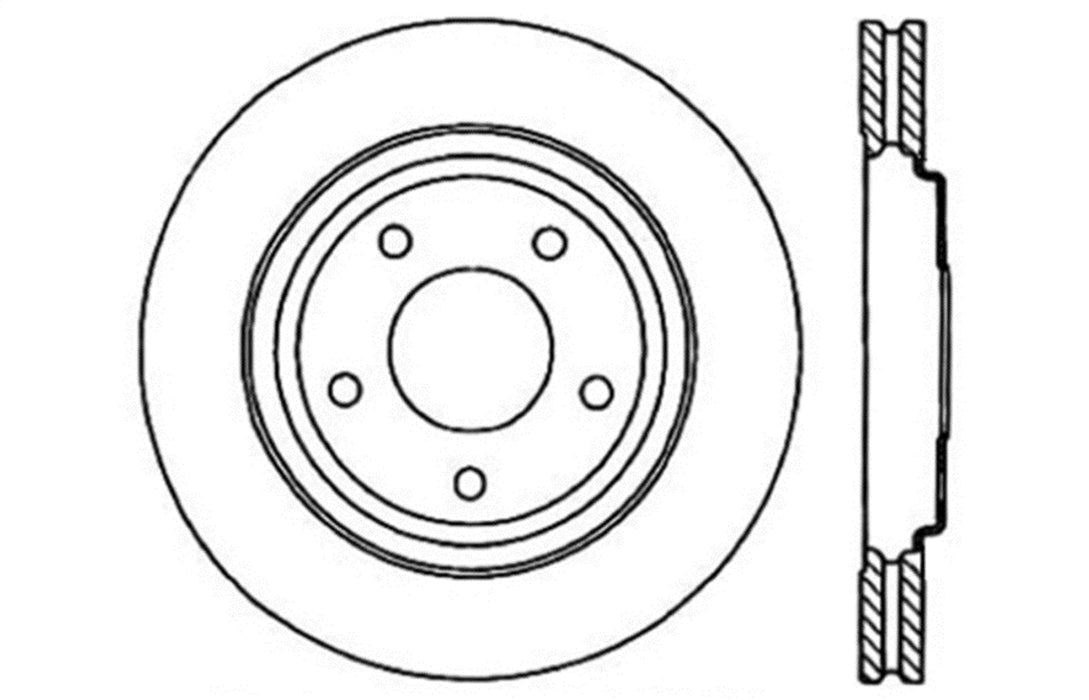 StopTech 128.62054CL StopTech Sport Cryo Cross Drilled Brake Rotor; Front Left - Truck Part Superstore