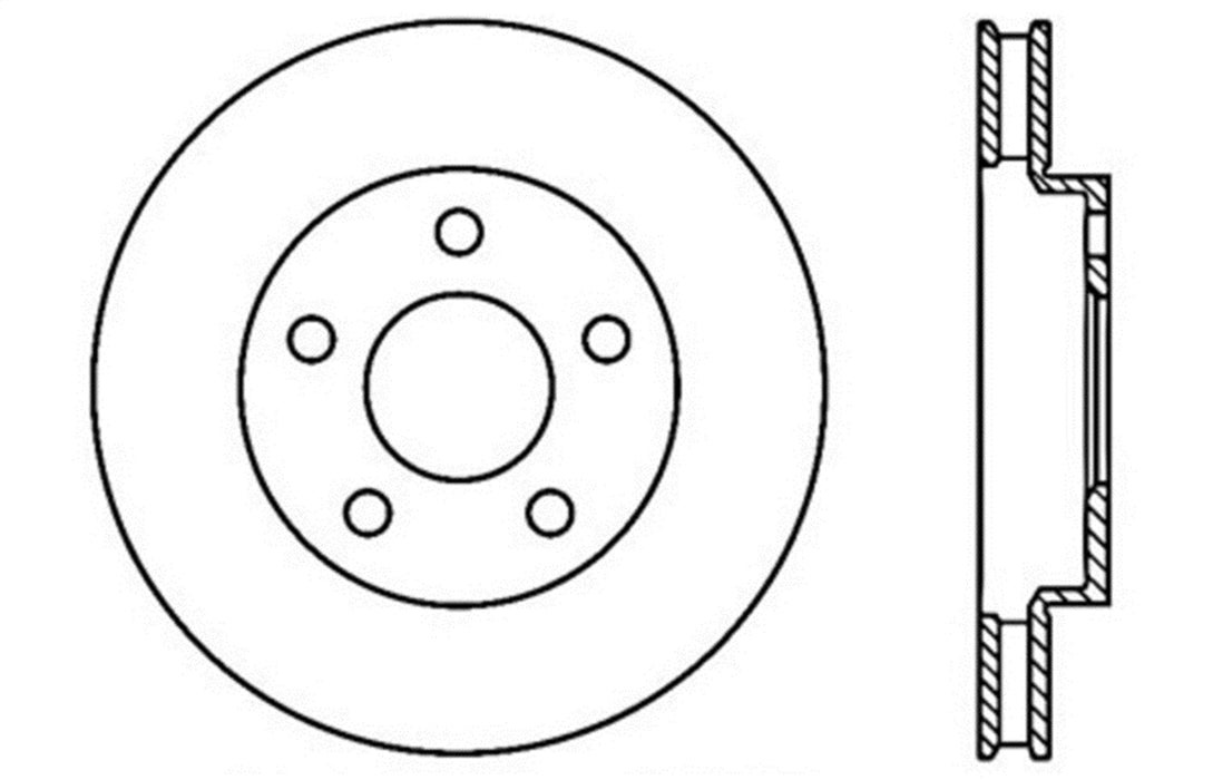 StopTech 128.62056CL StopTech Sport Cryo Cross Drilled Brake Rotor; Front Left - Truck Part Superstore