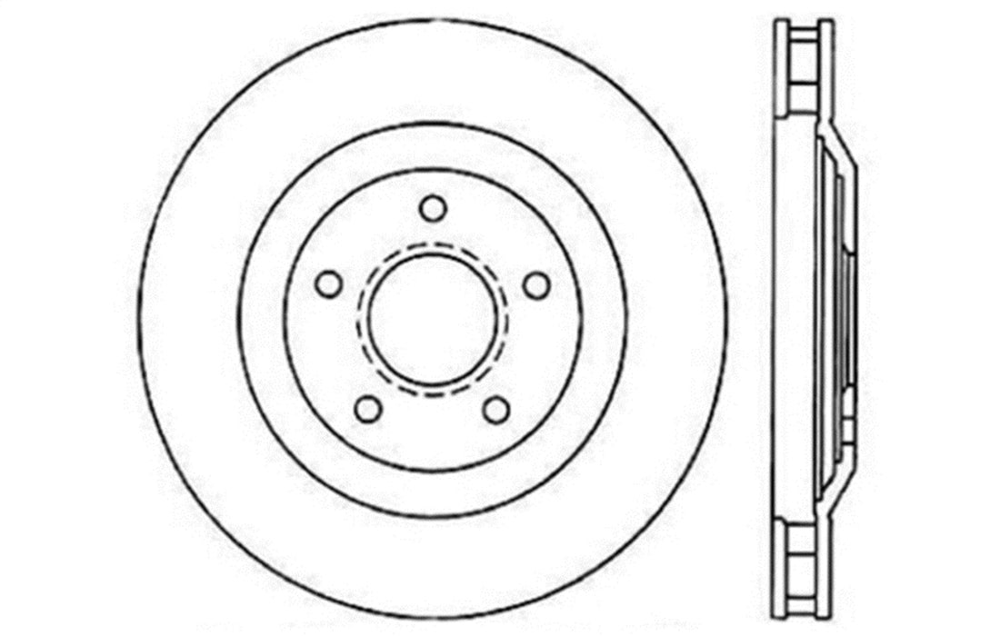 StopTech 128.62059CL StopTech Sport Cryo Cross Drilled Brake Rotor; Front Left - Truck Part Superstore
