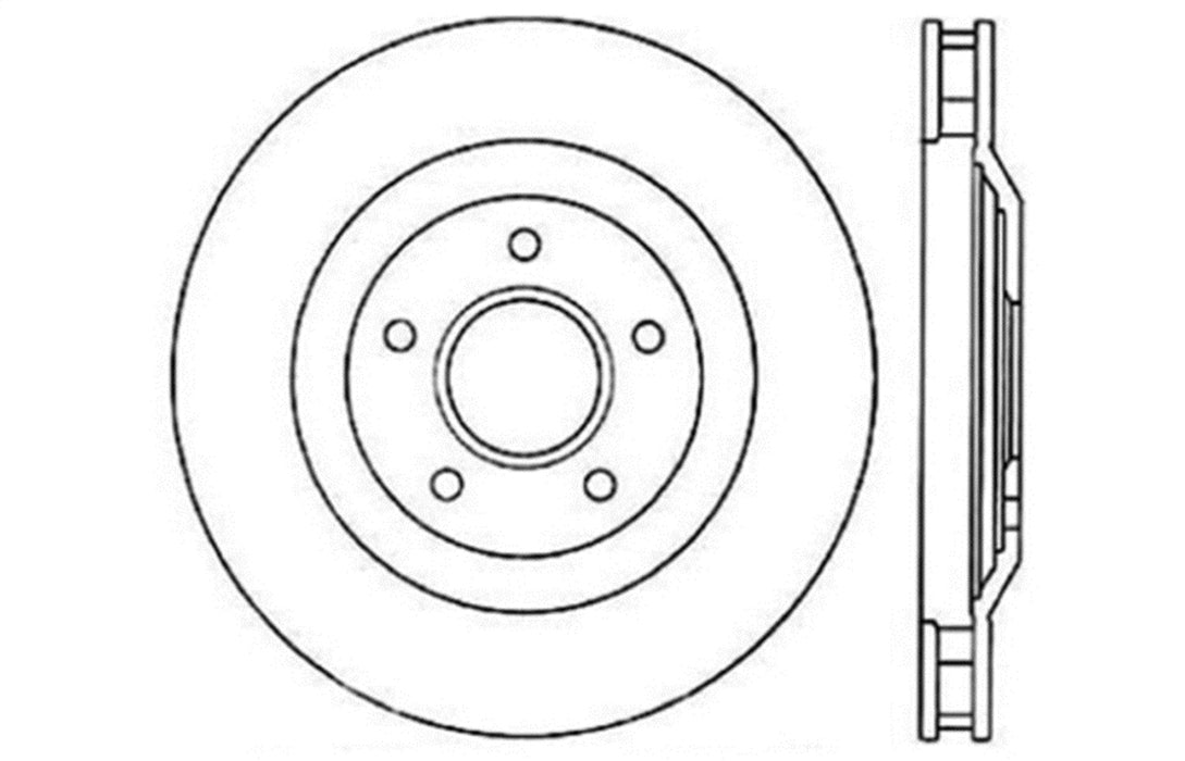 StopTech 128.62060R StopTech Sport Cross Drilled Brake Rotor; Front Right - Truck Part Superstore