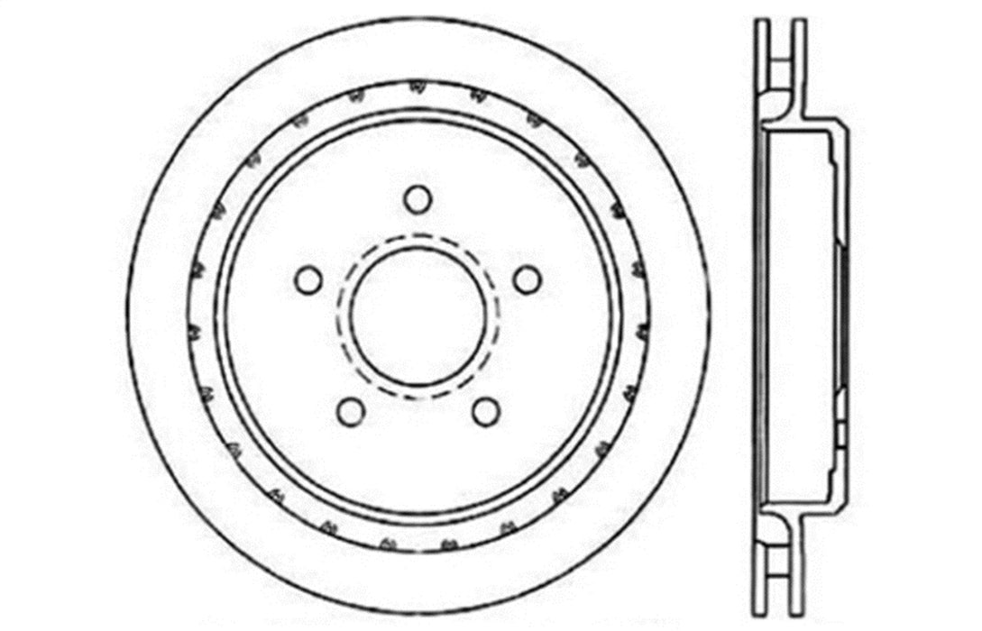 StopTech 128.62061CL StopTech Sport Cryo Cross Drilled Brake Rotor; Rear Left - Truck Part Superstore