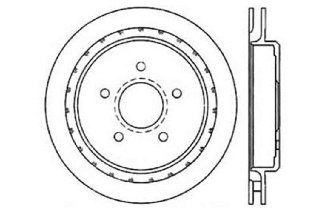 StopTech 128.62062CR StopTech Sport Cryo Cross Drilled Brake Rotor; Rear Right - Truck Part Superstore