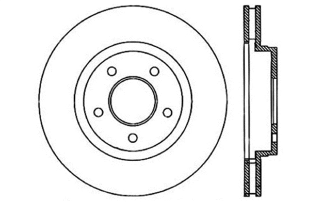 StopTech 128.62068CL StopTech Sport Cryo Cross Drilled Brake Rotor; Front Left - Truck Part Superstore