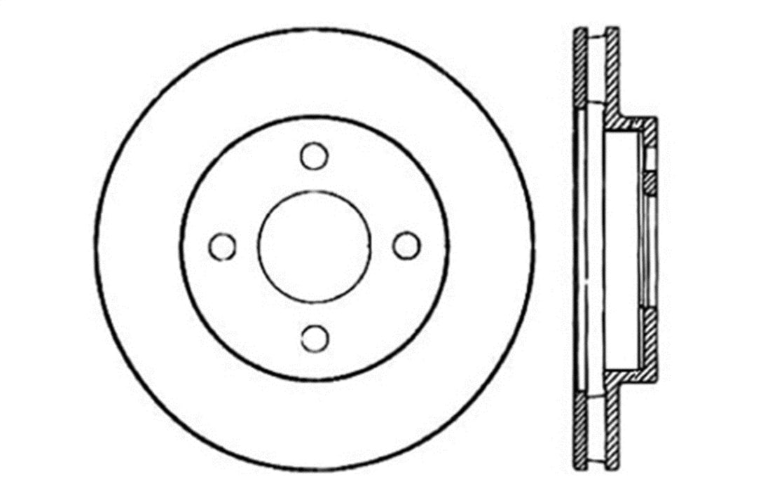 StopTech 128.62072CL StopTech Sport Cryo Cross Drilled Brake Rotor; Front Left - Truck Part Superstore