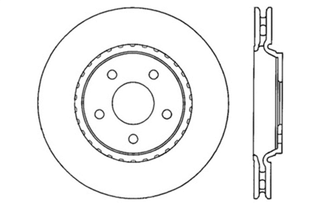StopTech 128.62078CR StopTech Sport Cryo Cross Drilled Brake Rotor; Front Right - Truck Part Superstore