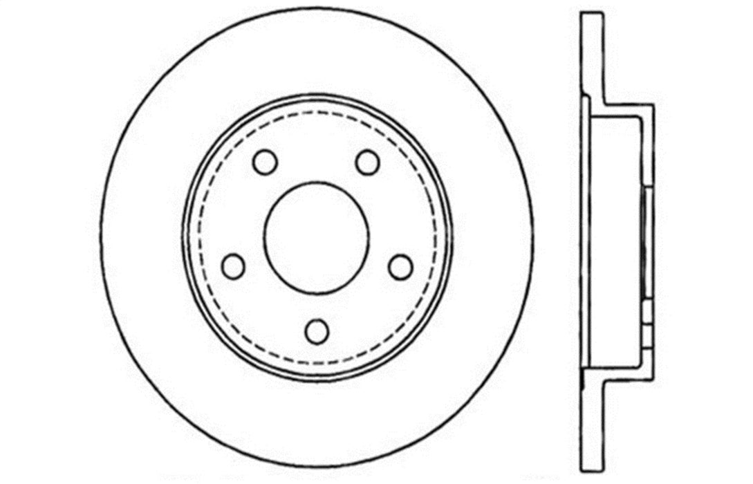 StopTech 128.62079L StopTech Sport Cross Drilled Brake Rotor; Rear Left - Truck Part Superstore