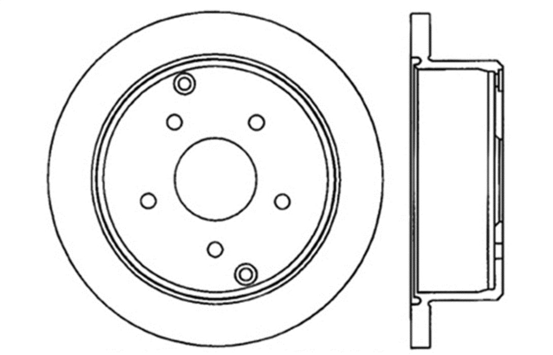 StopTech 128.62080CL StopTech Sport Cryo Cross Drilled Brake Rotor; Rear Left - Truck Part Superstore