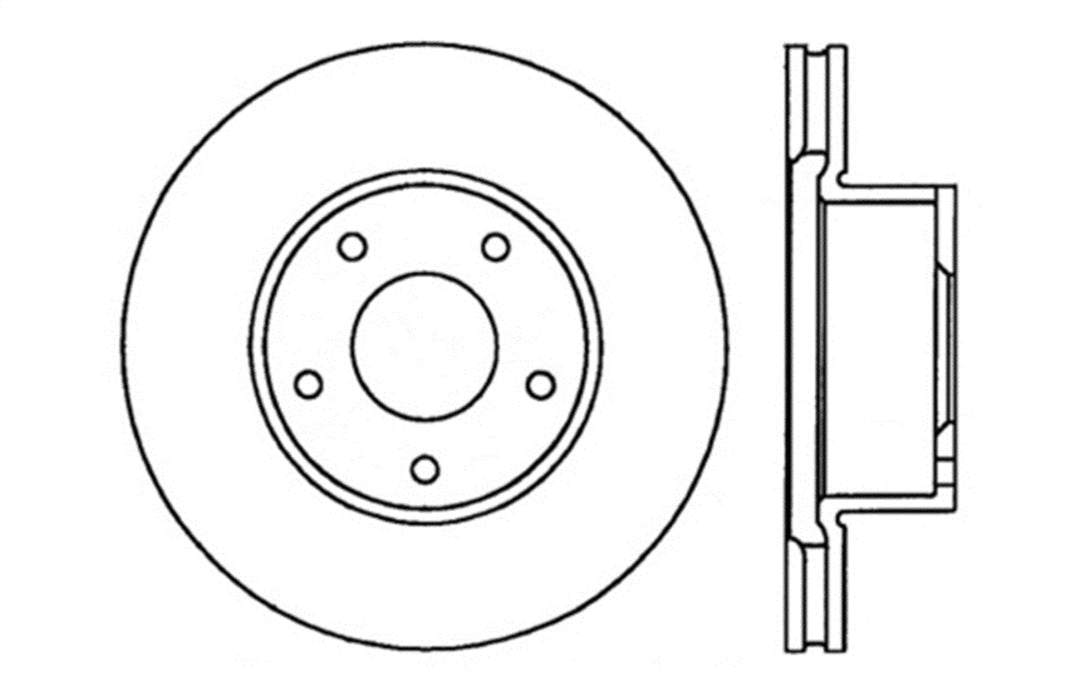 StopTech 128.62081L StopTech Sport Cross Drilled Brake Rotor; Front Left - Truck Part Superstore