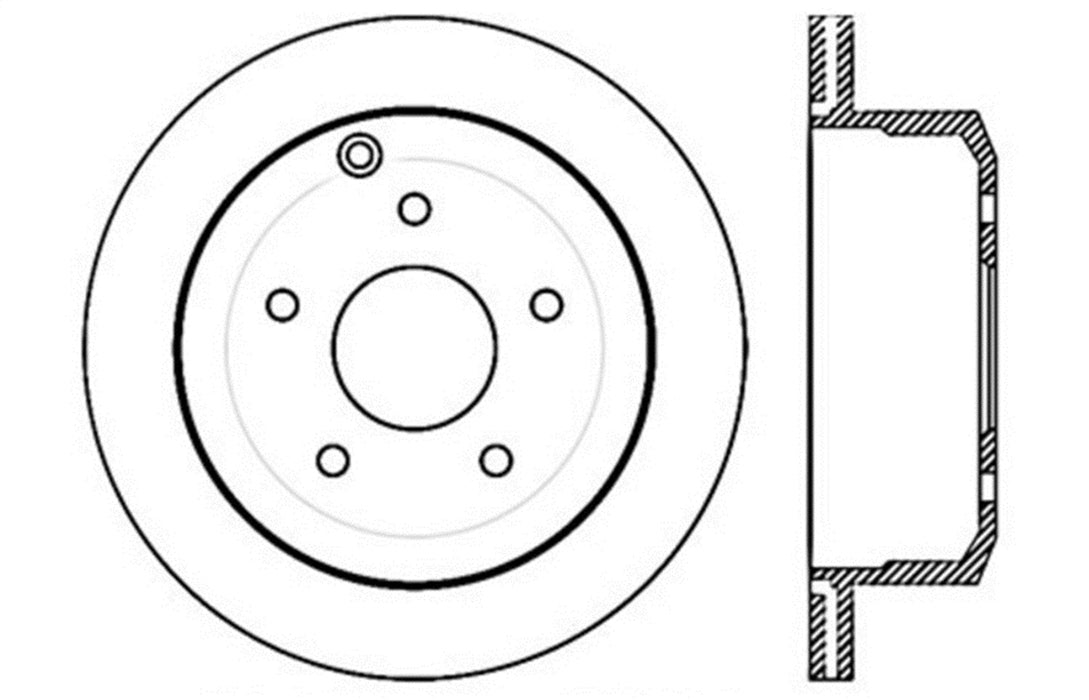 StopTech 128.62090L StopTech Sport Cross Drilled Brake Rotor; Rear Left - Truck Part Superstore