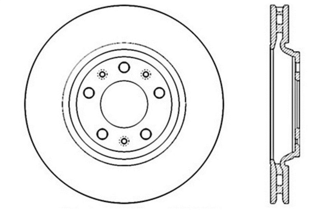 StopTech 128.62093R StopTech Sport Cross Drilled Brake Rotor; Front Right - Truck Part Superstore