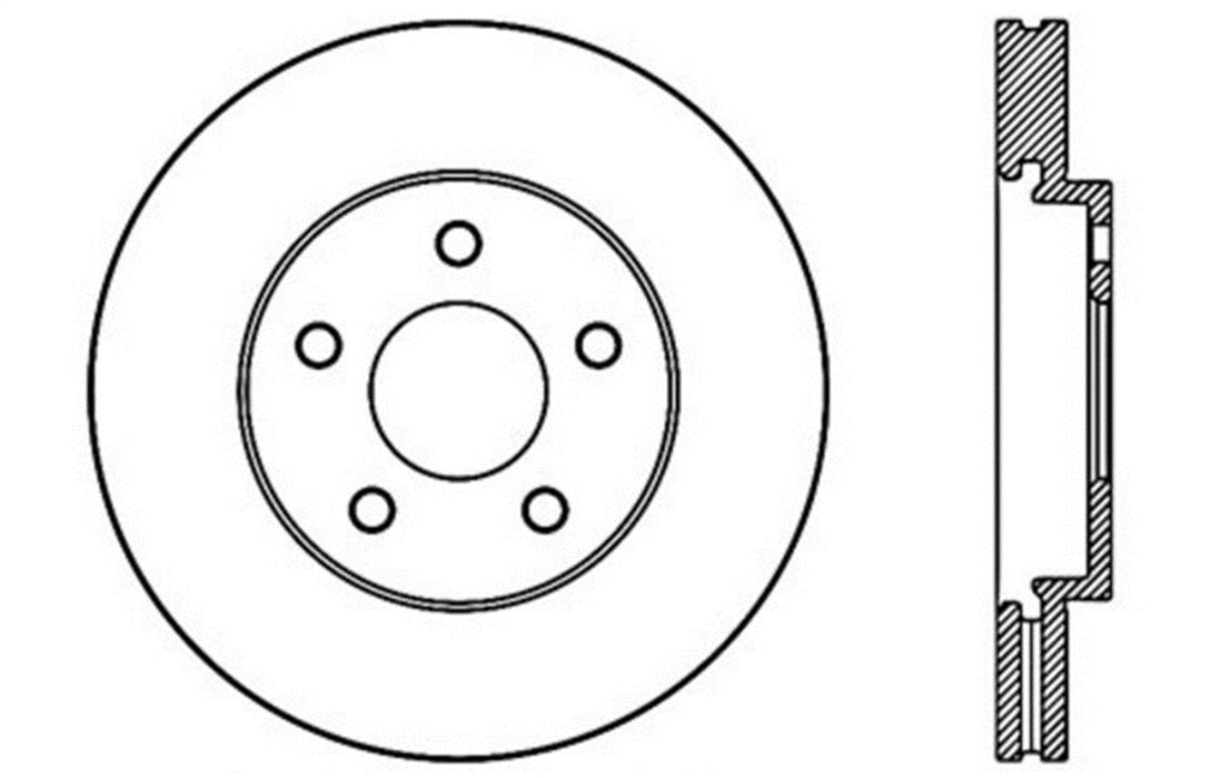 StopTech 128.62095CL StopTech Sport Cryo Cross Drilled Brake Rotor; Front Left - Truck Part Superstore