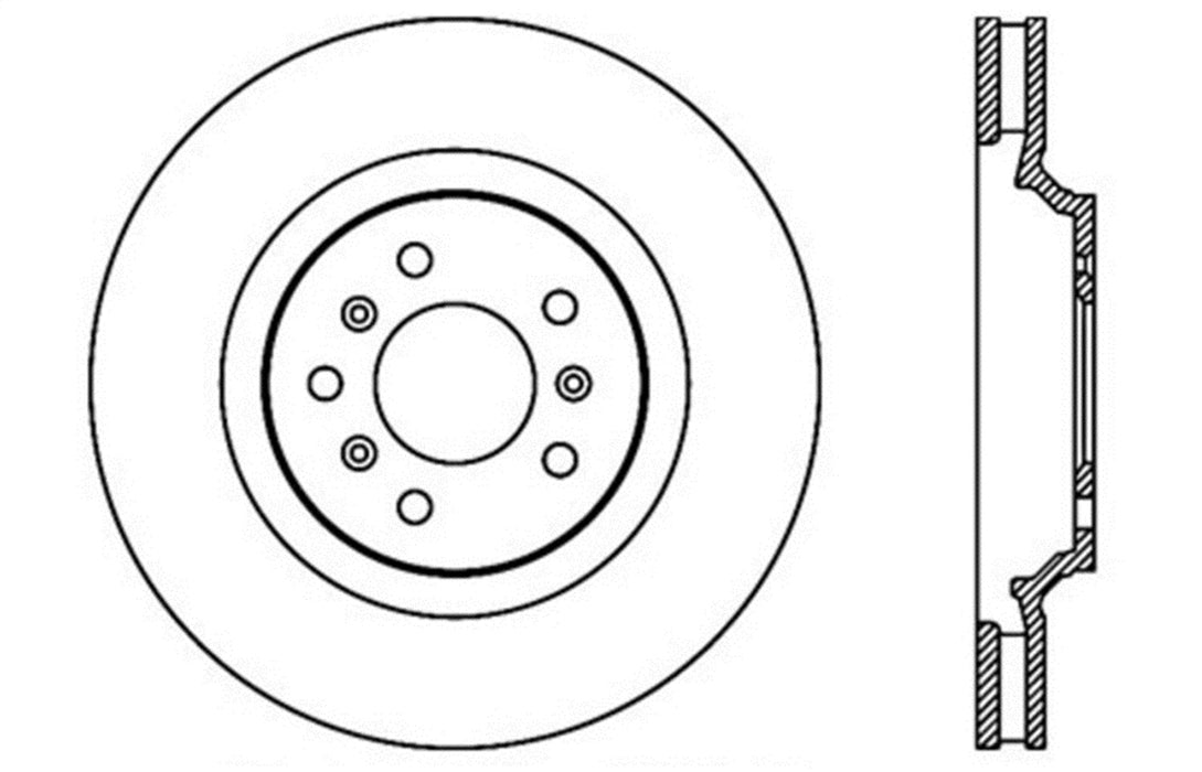 StopTech 128.62099R StopTech Sport Cross Drilled Brake Rotor; Front Right - Truck Part Superstore