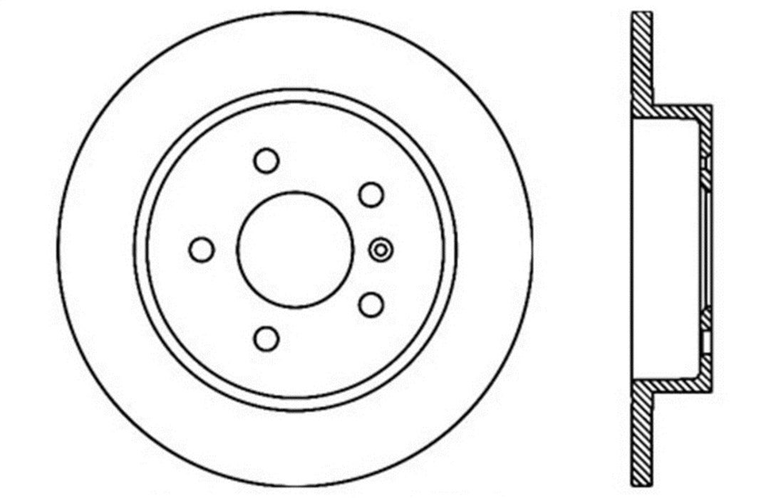 StopTech 128.62101CL StopTech Sport Cryo Cross Drilled Brake Rotor; Rear Left - Truck Part Superstore