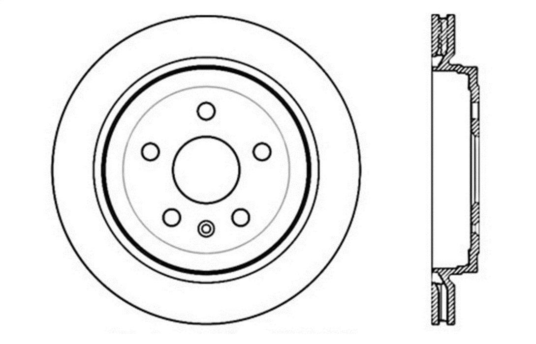 StopTech 128.62105L StopTech Sport Cross Drilled Brake Rotor; Rear Left - Truck Part Superstore