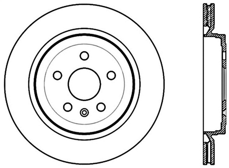 StopTech 128.62107L StopTech Sport Cross Drilled Brake Rotor; Rear Left - Truck Part Superstore