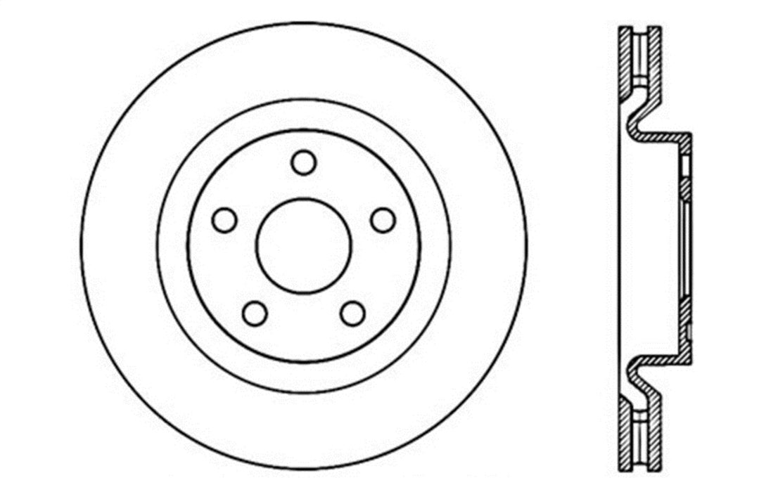 StopTech 128.62114L StopTech Sport Cross Drilled Brake Rotor; Front Left - Truck Part Superstore