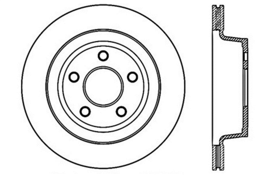 StopTech 128.62117CR StopTech Sport Cryo Cross Drilled Brake Rotor; Rear Right - Truck Part Superstore