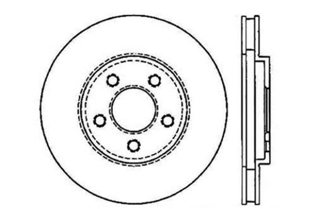StopTech 128.63017R StopTech Sport Cross Drilled Brake Rotor; Front Right - Truck Part Superstore