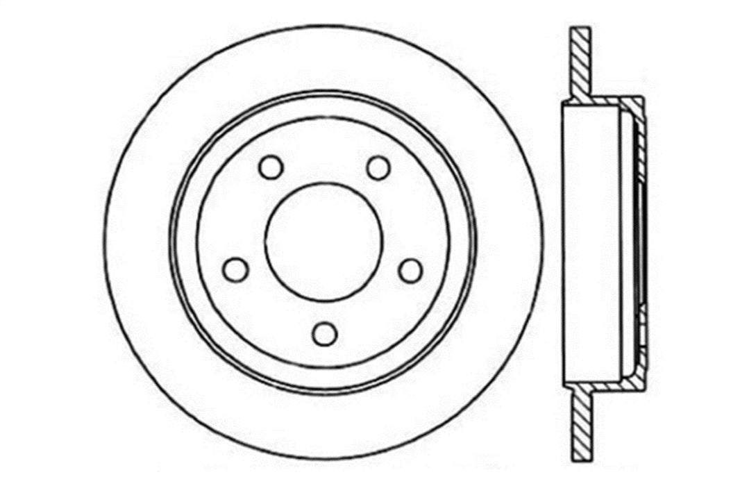 StopTech 128.63035L StopTech Sport Cross Drilled Brake Rotor; Rear Left - Truck Part Superstore