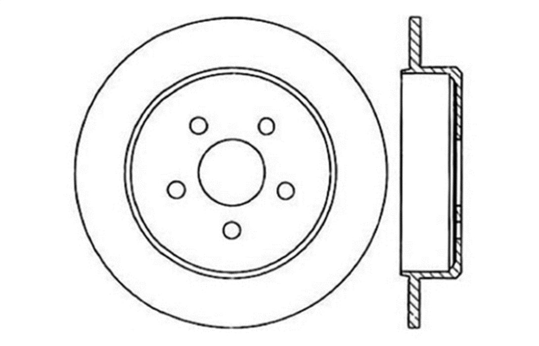 StopTech 128.63040CR StopTech Sport Cryo Cross Drilled Brake Rotor; Rear Right - Truck Part Superstore