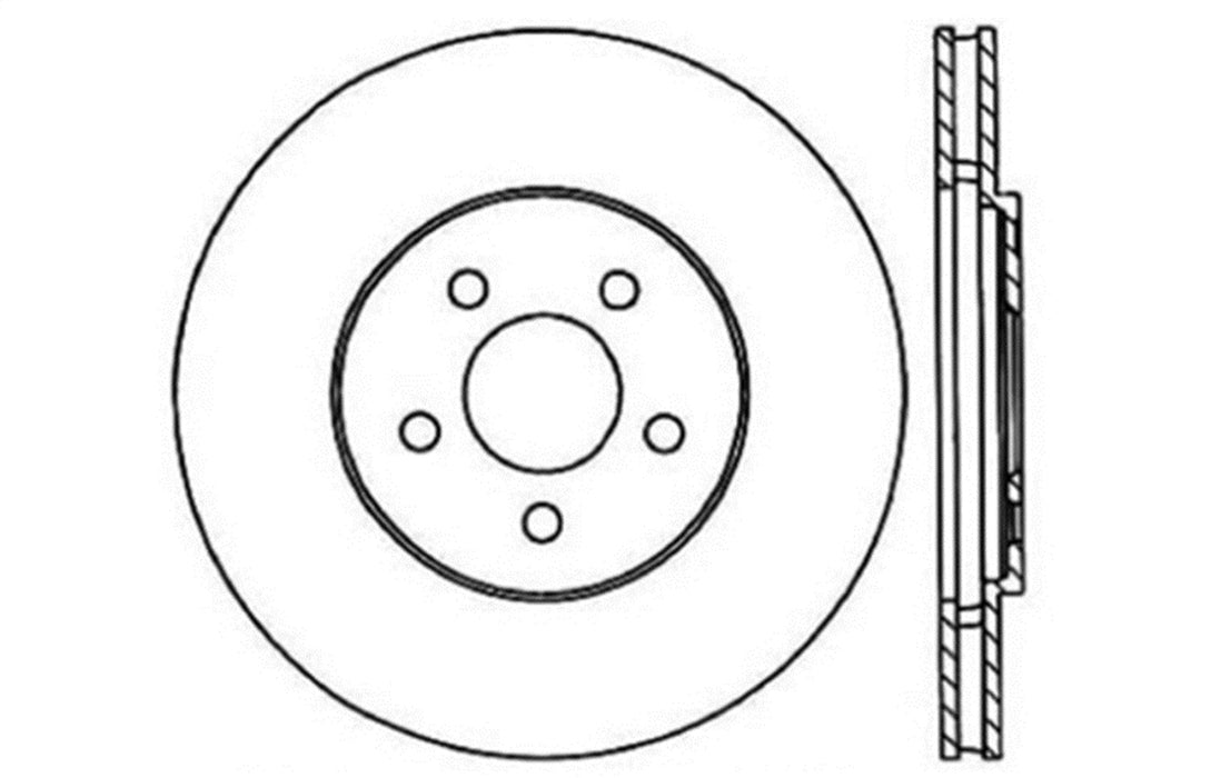 StopTech 128.63042R StopTech Sport Cross Drilled Brake Rotor; Front Right - Truck Part Superstore