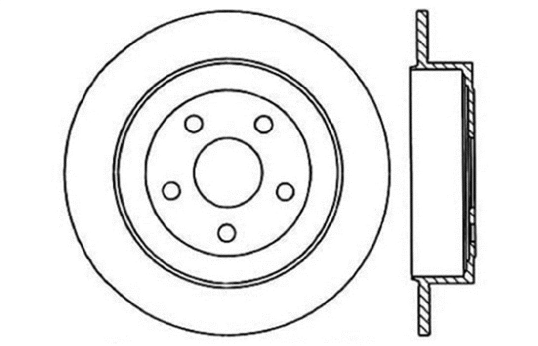 StopTech 128.63043R StopTech Sport Cross Drilled Brake Rotor; Rear Right - Truck Part Superstore