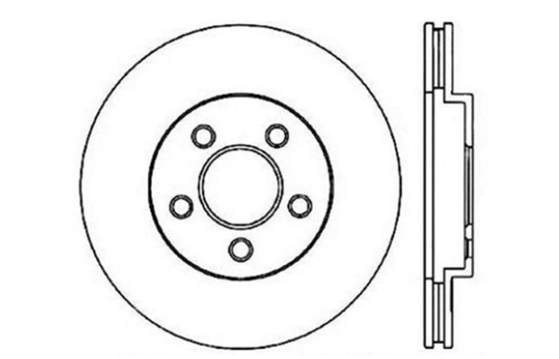 StopTech 128.63050L StopTech Sport Cross Drilled Brake Rotor; Front Left - Truck Part Superstore