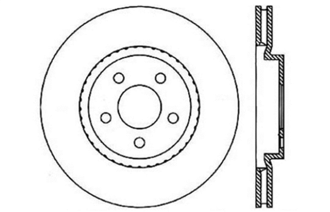 StopTech 128.63052L StopTech Sport Cross Drilled Brake Rotor; Front Left - Truck Part Superstore