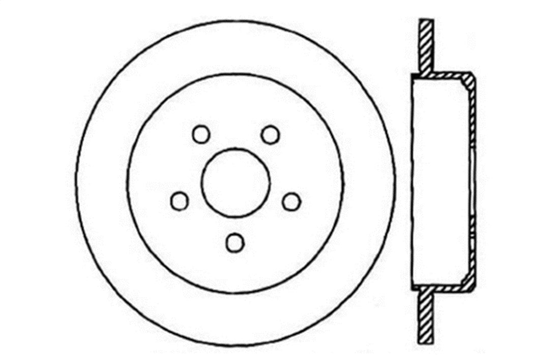 StopTech 128.63054L StopTech Sport Cross Drilled Brake Rotor; Rear Left - Truck Part Superstore