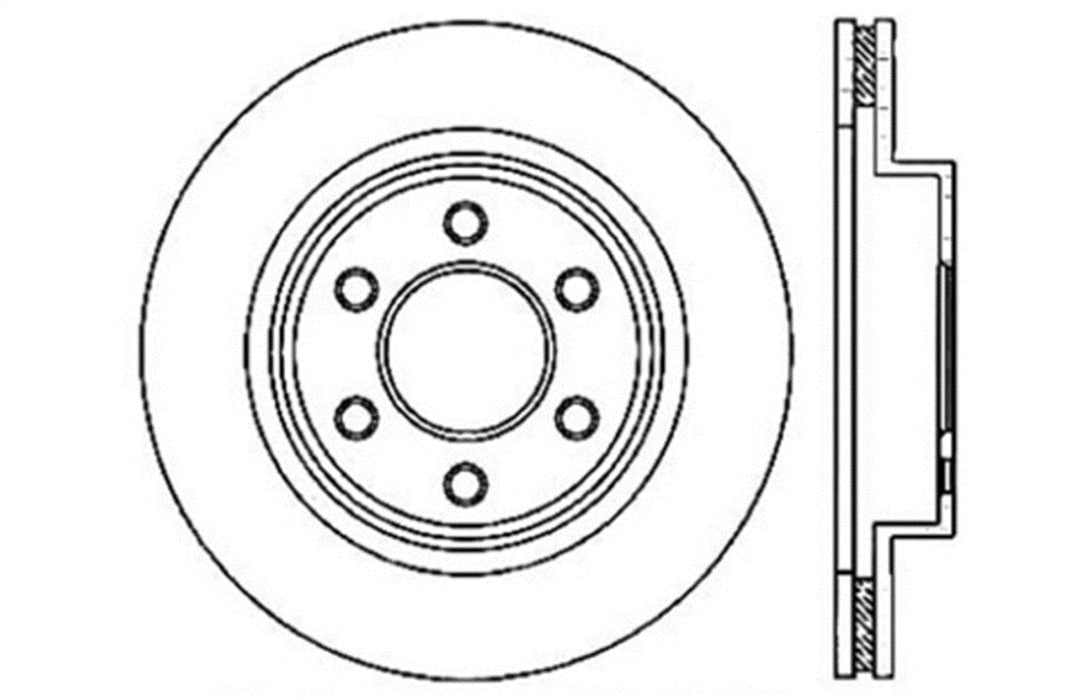 StopTech 128.63055CL StopTech Sport Cryo Cross Drilled Brake Rotor; Front Left - Truck Part Superstore