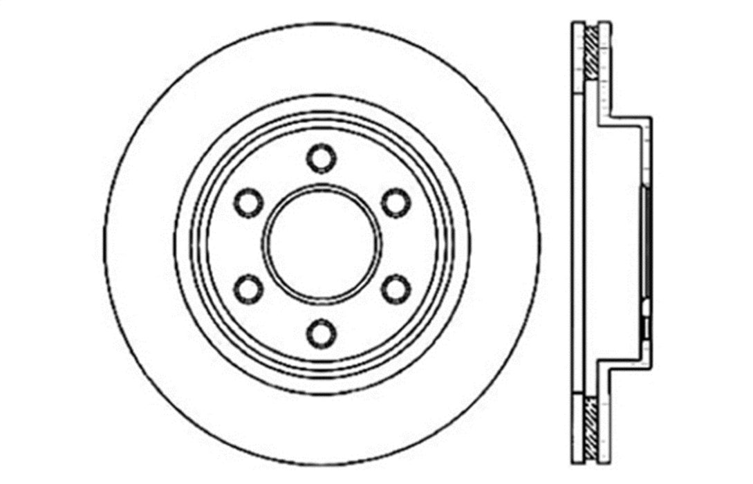 StopTech 128.63056L StopTech Sport Cross Drilled Brake Rotor; Rear Left - Truck Part Superstore