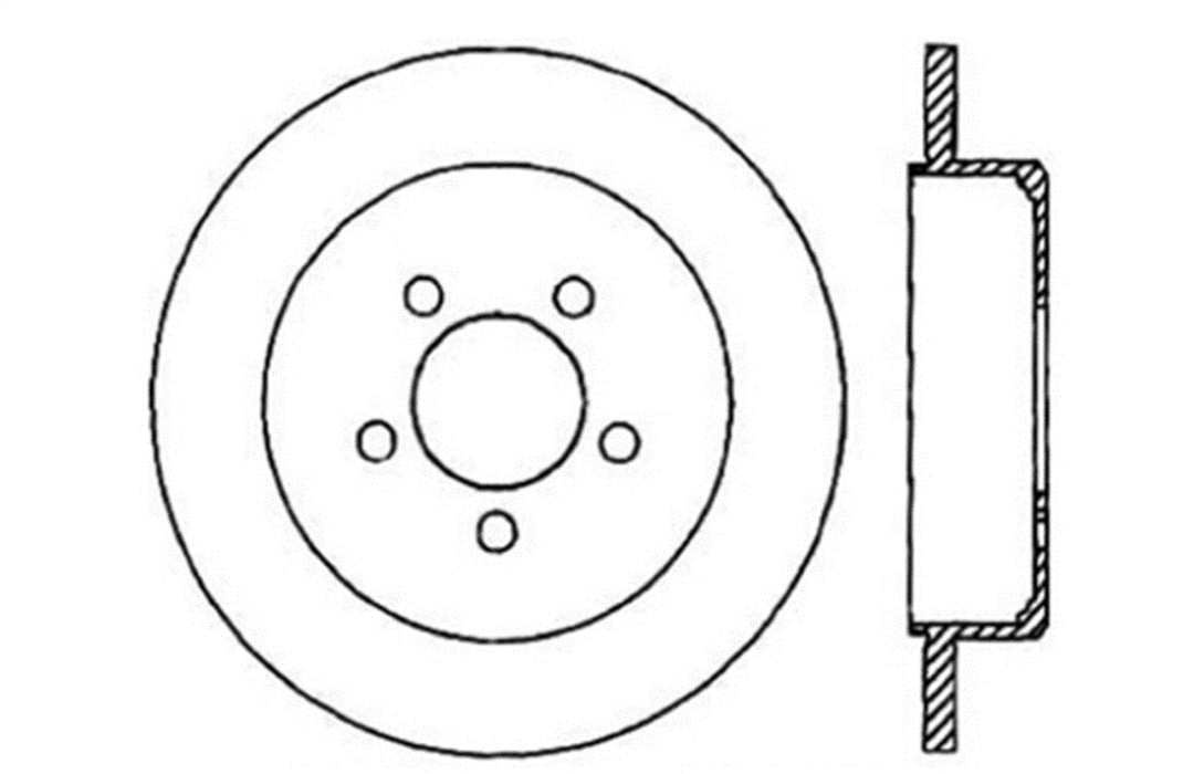 StopTech 128.63057L StopTech Sport Cross Drilled Brake Rotor; Rear Left - Truck Part Superstore