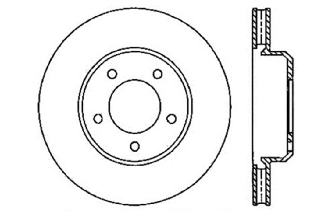 StopTech 128.63059L StopTech Sport Cross Drilled Brake Rotor; Front Left - Truck Part Superstore