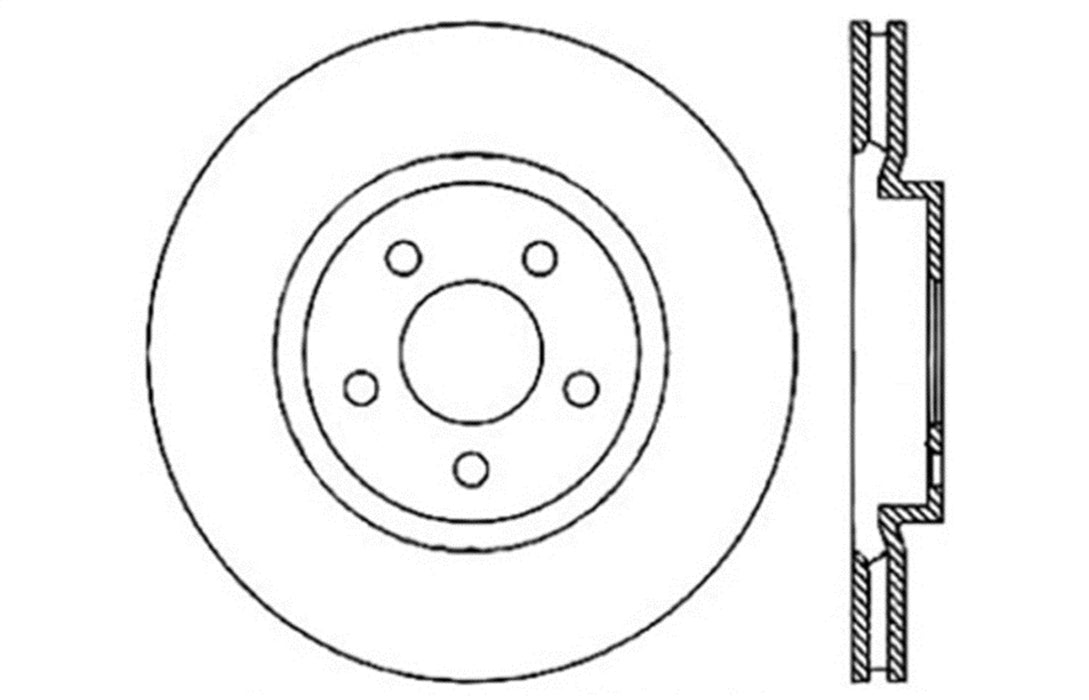 StopTech 128.63061CL StopTech Sport Cryo Cross Drilled Brake Rotor; Front Left - Truck Part Superstore