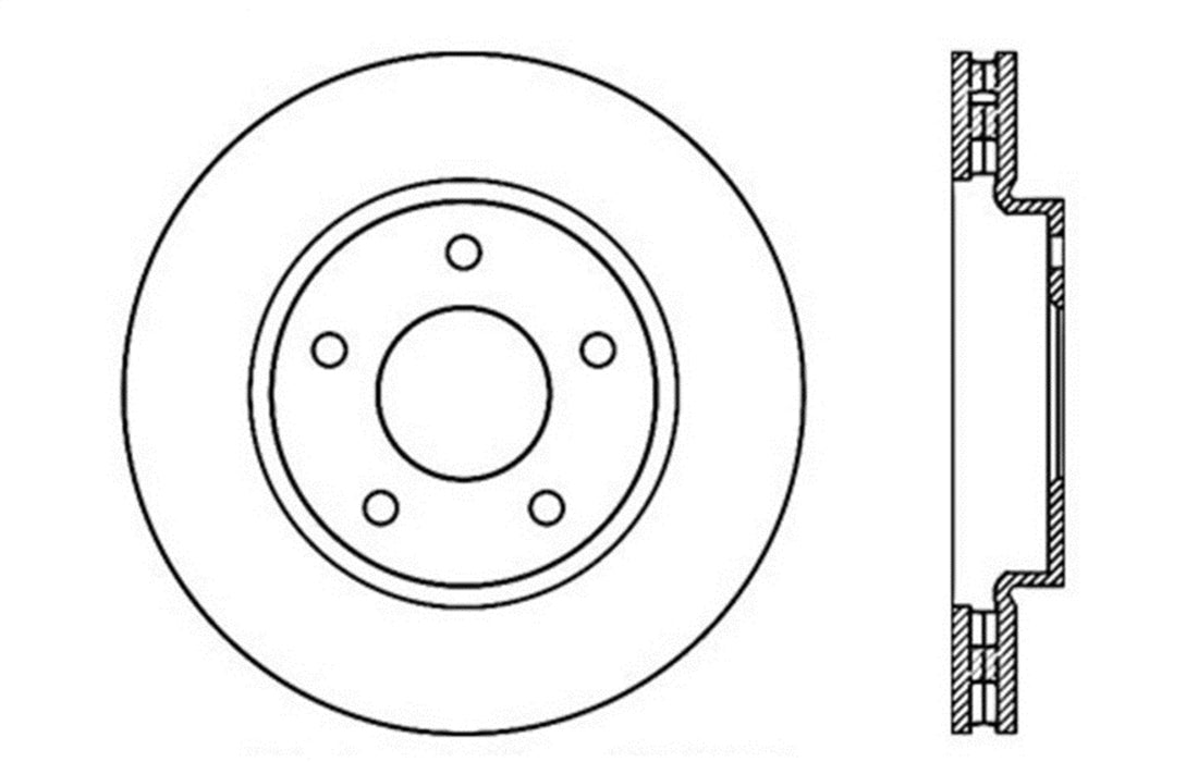 StopTech 128.63068CL StopTech Sport Cryo Cross Drilled Brake Rotor; Front Left - Truck Part Superstore