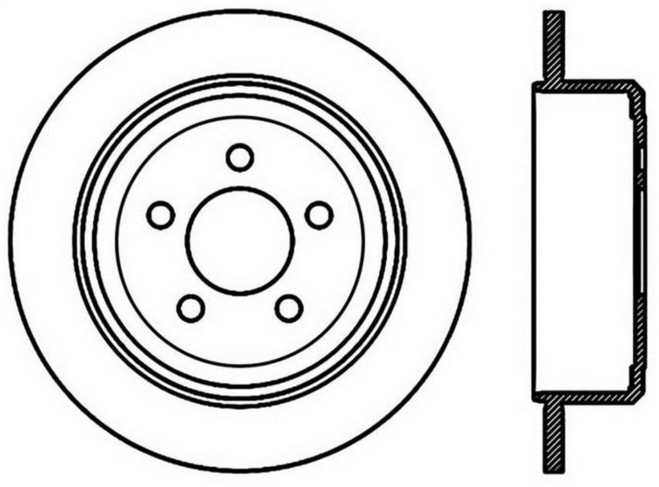 StopTech 128.63070L StopTech Sport Cross Drilled Brake Rotor; Rear Left - Truck Part Superstore