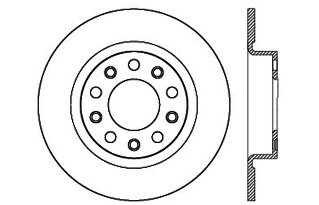 StopTech 128.63077R StopTech Sport Cross Drilled Brake Rotor; Rear Right - Truck Part Superstore