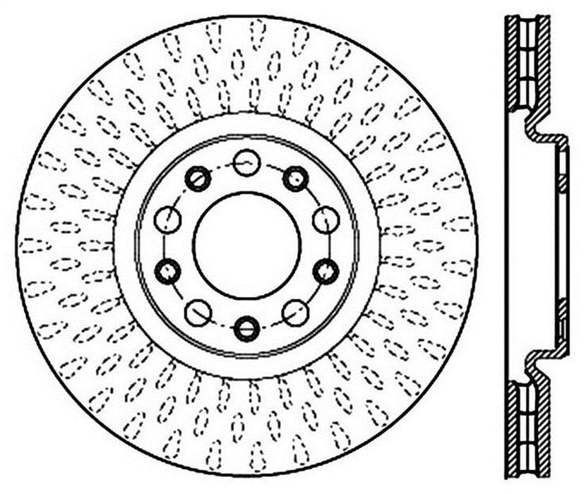 StopTech 128.63080L StopTech Sport Cross Drilled Brake Rotor; Front Left - Truck Part Superstore