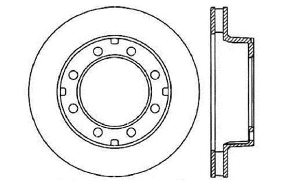 StopTech 128.65012L StopTech Sport Cross Drilled Brake Rotor; Front Left - Truck Part Superstore