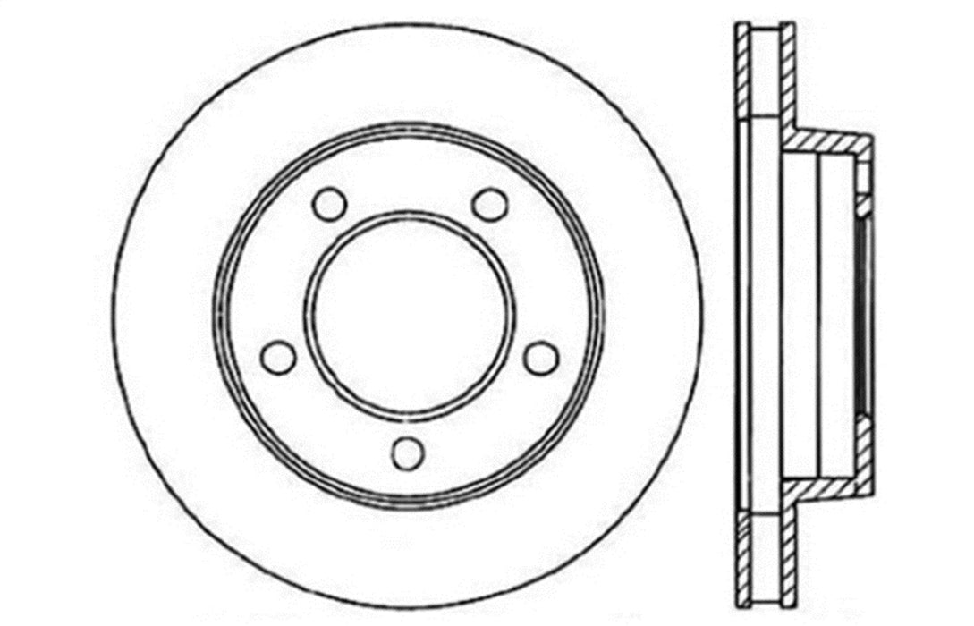 StopTech 128.65013R StopTech Sport Cross Drilled Brake Rotor; Front Right - Truck Part Superstore