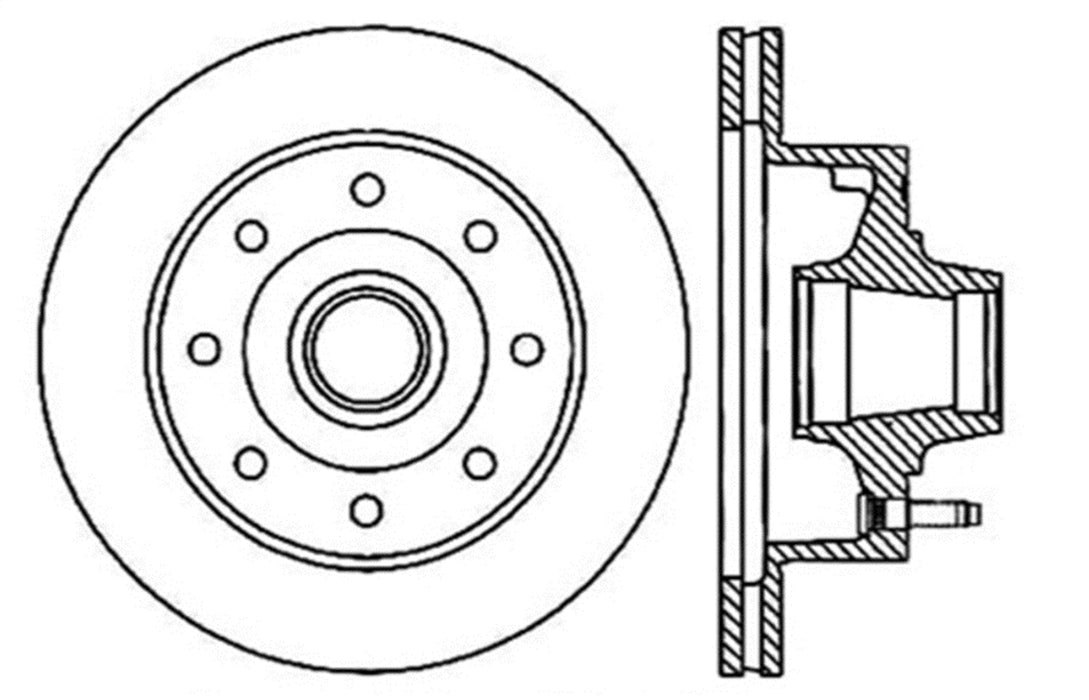 StopTech 128.65045L StopTech Sport Cross Drilled Brake Rotor; Front Left - Truck Part Superstore