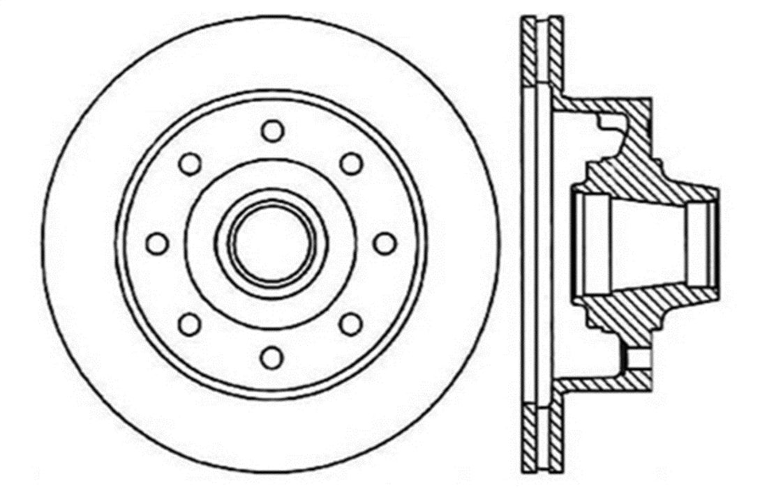 StopTech 128.65046R StopTech Sport Cross Drilled Brake Rotor; Front Right - Truck Part Superstore