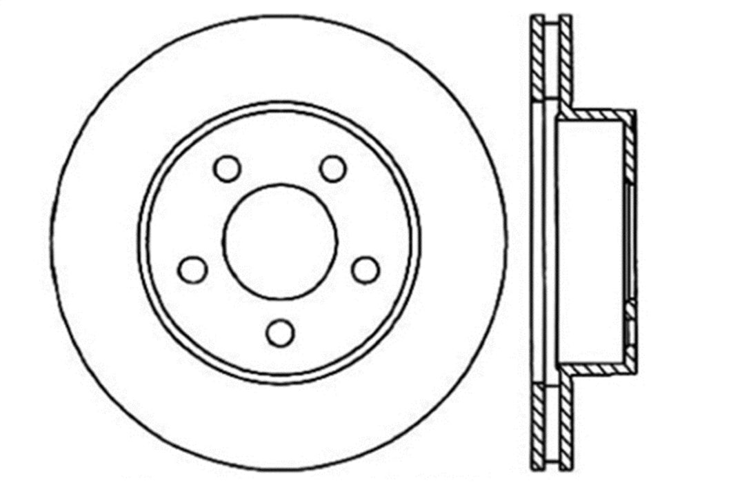 StopTech 128.65054CL StopTech Sport Cryo Cross Drilled Brake Rotor; Front Left - Truck Part Superstore