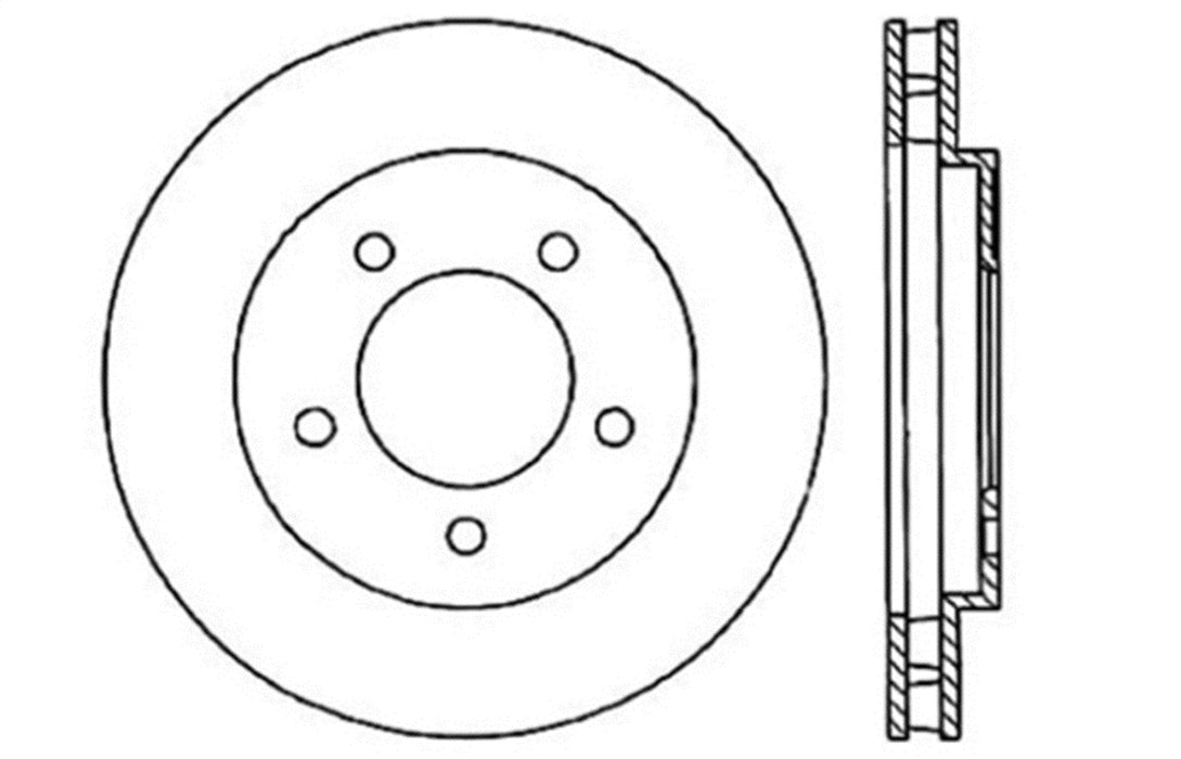 StopTech 128.65058CL StopTech Sport Cryo Cross Drilled Brake Rotor; Front Left - Truck Part Superstore