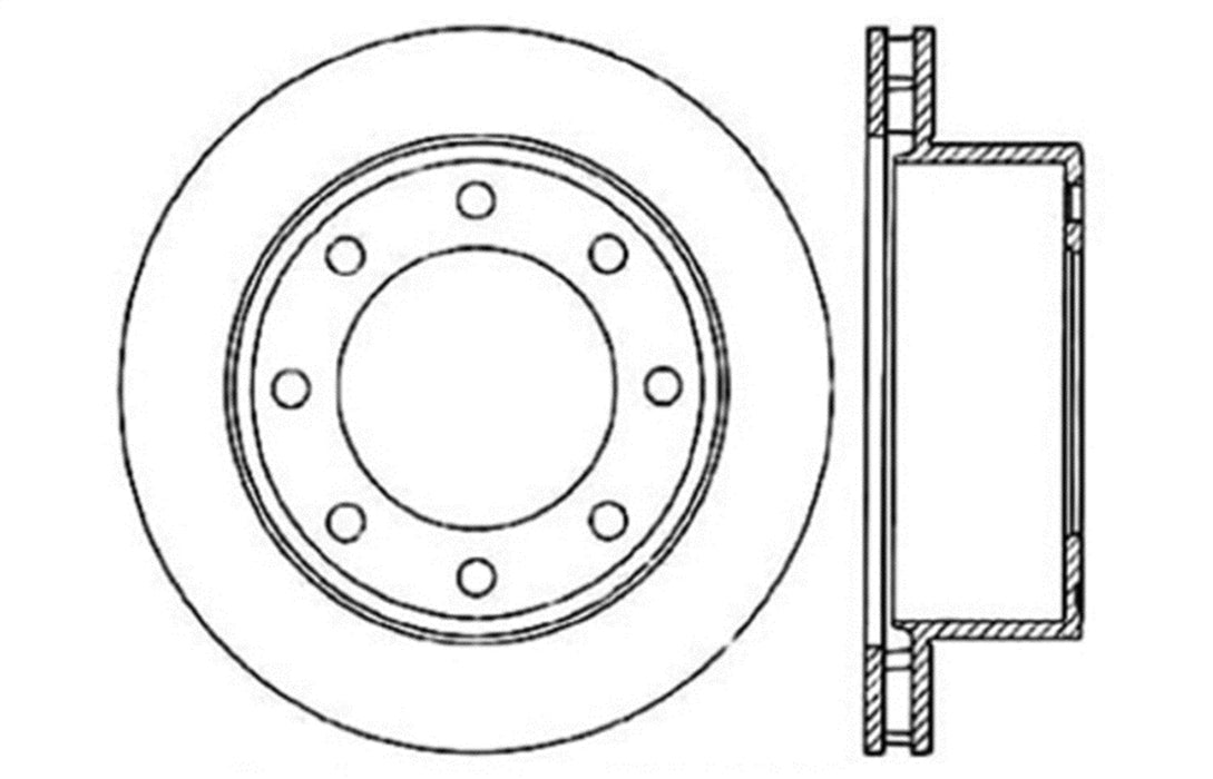 StopTech 128.65071L StopTech Sport Cross Drilled Brake Rotor; Rear Left - Truck Part Superstore