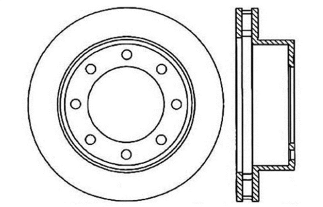StopTech 128.65086L StopTech Sport Cross Drilled Brake Rotor; Front Left - Truck Part Superstore