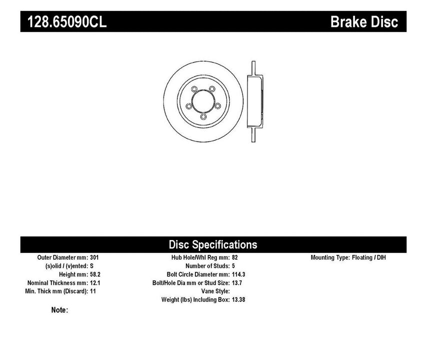 StopTech 128.65090CL StopTech Sport Cryo Cross Drilled Brake Rotor; Rear Left - Truck Part Superstore