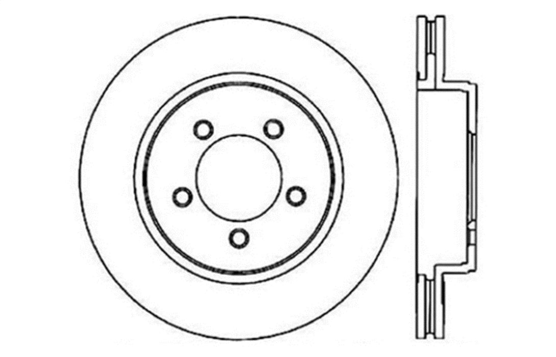 StopTech 128.65091CR StopTech Sport Cryo Cross Drilled Brake Rotor; Front Right - Truck Part Superstore